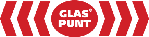 Het logo van Glaspunt B.V., uw glaszetter voor in Waalwijk